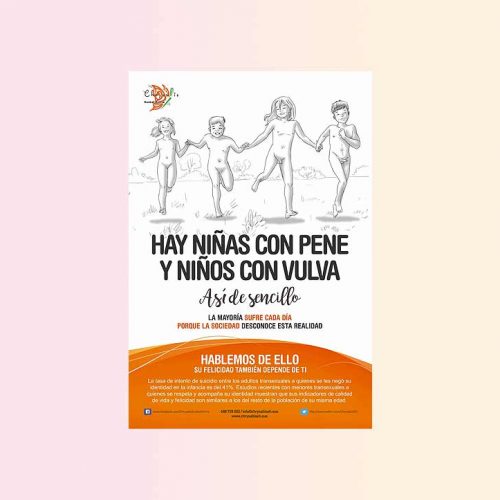 Hay niñas con pene y niños con vulva (cartel)